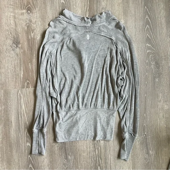 Free People Movement Ready Go Hoodie Light Grey Lightweight